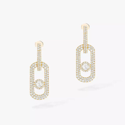 [Luxery]So Move XL Pave_-Set Diamond Pendant Earrings