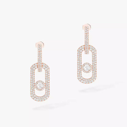 [Luxery]So Move XL Pave_-Set Diamond Pendant Earrings