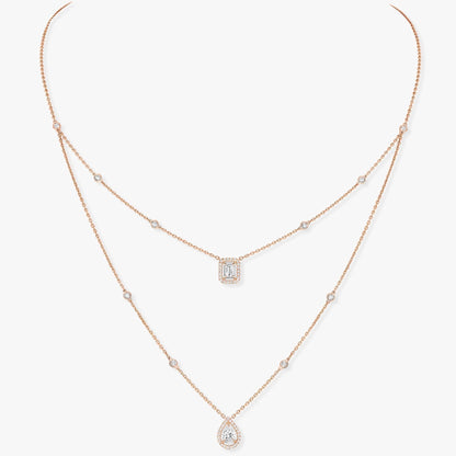 [Luxery]MY TWIN 2 ROW DIAMOND NECKLACE