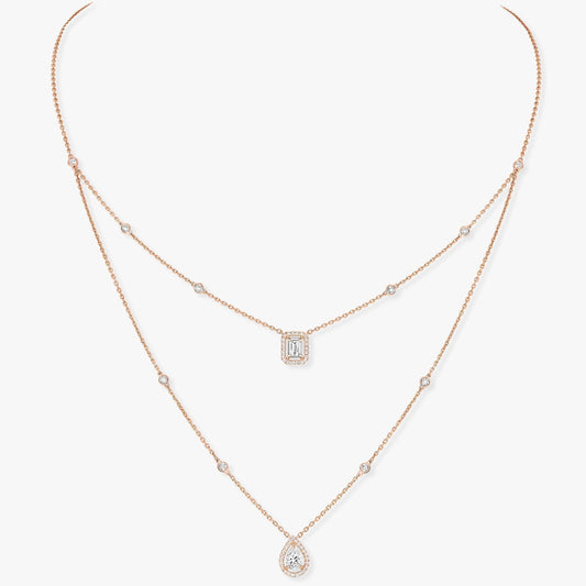 [Luxery]MY TWIN 2 ROW DIAMOND NECKLACE