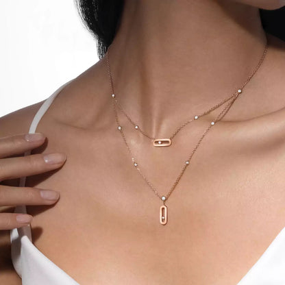 [Luxery] Move Uno Diamond Necklace