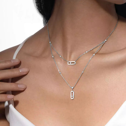 [Luxery] Move Uno Diamond Necklace