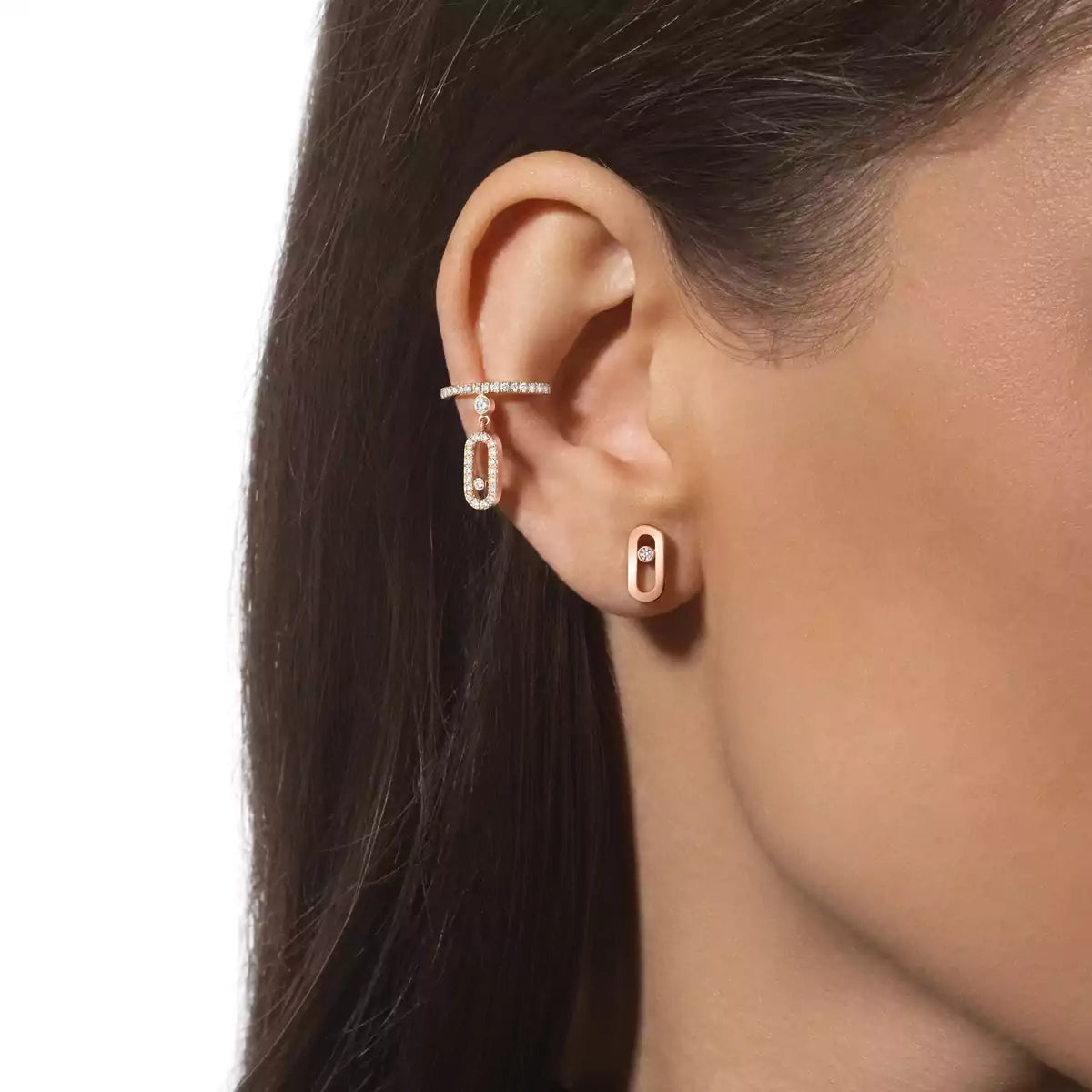 [Luxery]Move Uno Diamond Stud Earrings