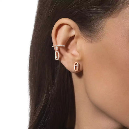 [Luxery]Move Uno Diamond Stud Earrings