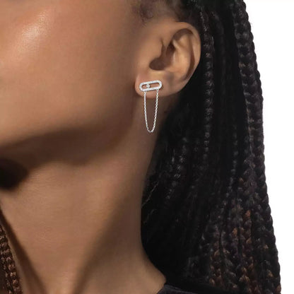 [Luxery]Move Uno Diamond Earrings