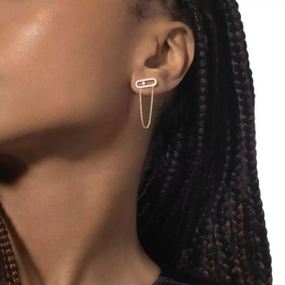 [Luxery]Move Uno Diamond Earrings
