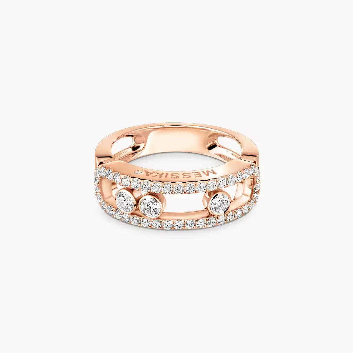[Luxery] Move Gold Diamond Pave_ Ring