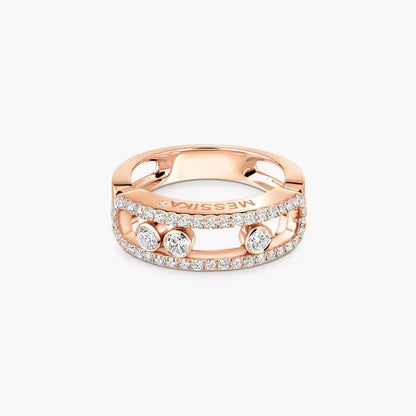 [Luxery] Move Gold Diamond Pave_ Ring