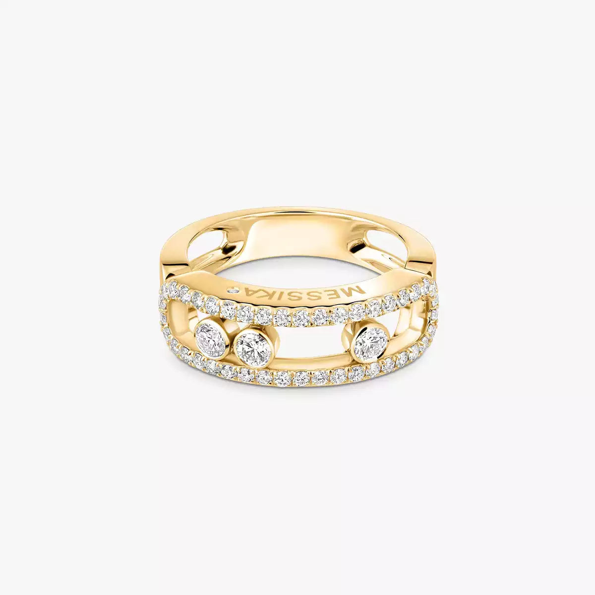 [Luxery] Move Gold Diamond Pave_ Ring