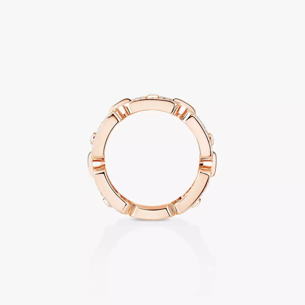 [Luxery]Move Link Pave_-Set Diamond Ring in Gold