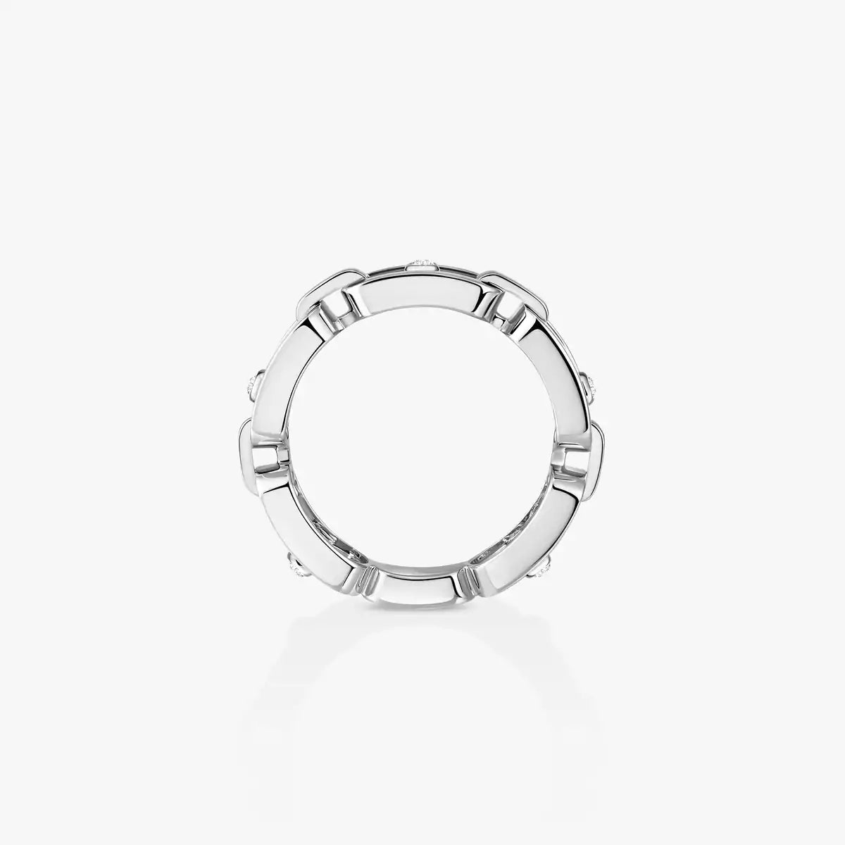 [Luxery]Move Link Pave_-Set Diamond Ring in Gold