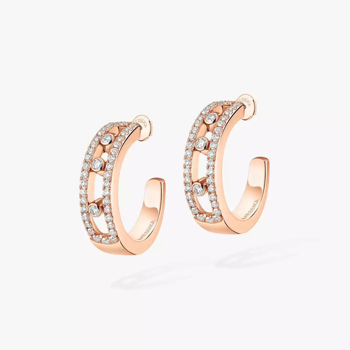 [Luxery]Diamond Pave_ Hoop Earrings Move