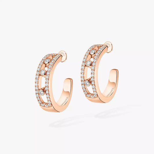 [Luxery]Diamond Pave_ Hoop Earrings Move