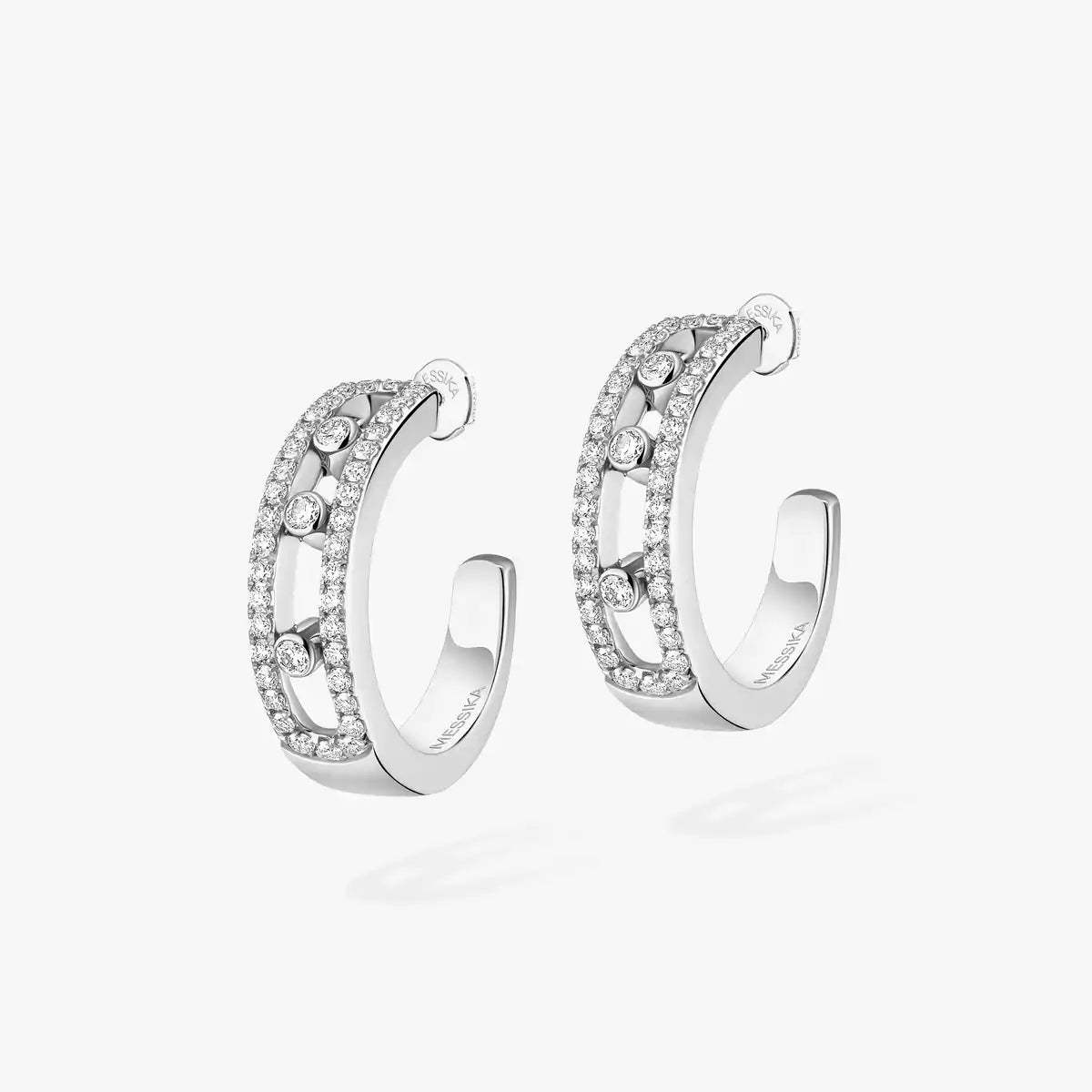 [Luxery]Diamond Pave_ Hoop Earrings Move