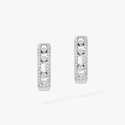 [Luxery]Diamond Pave_ Hoop Earrings Move