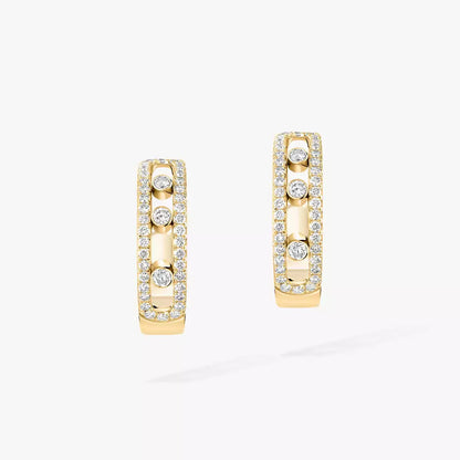 [Luxery]Diamond Pave_ Hoop Earrings Move