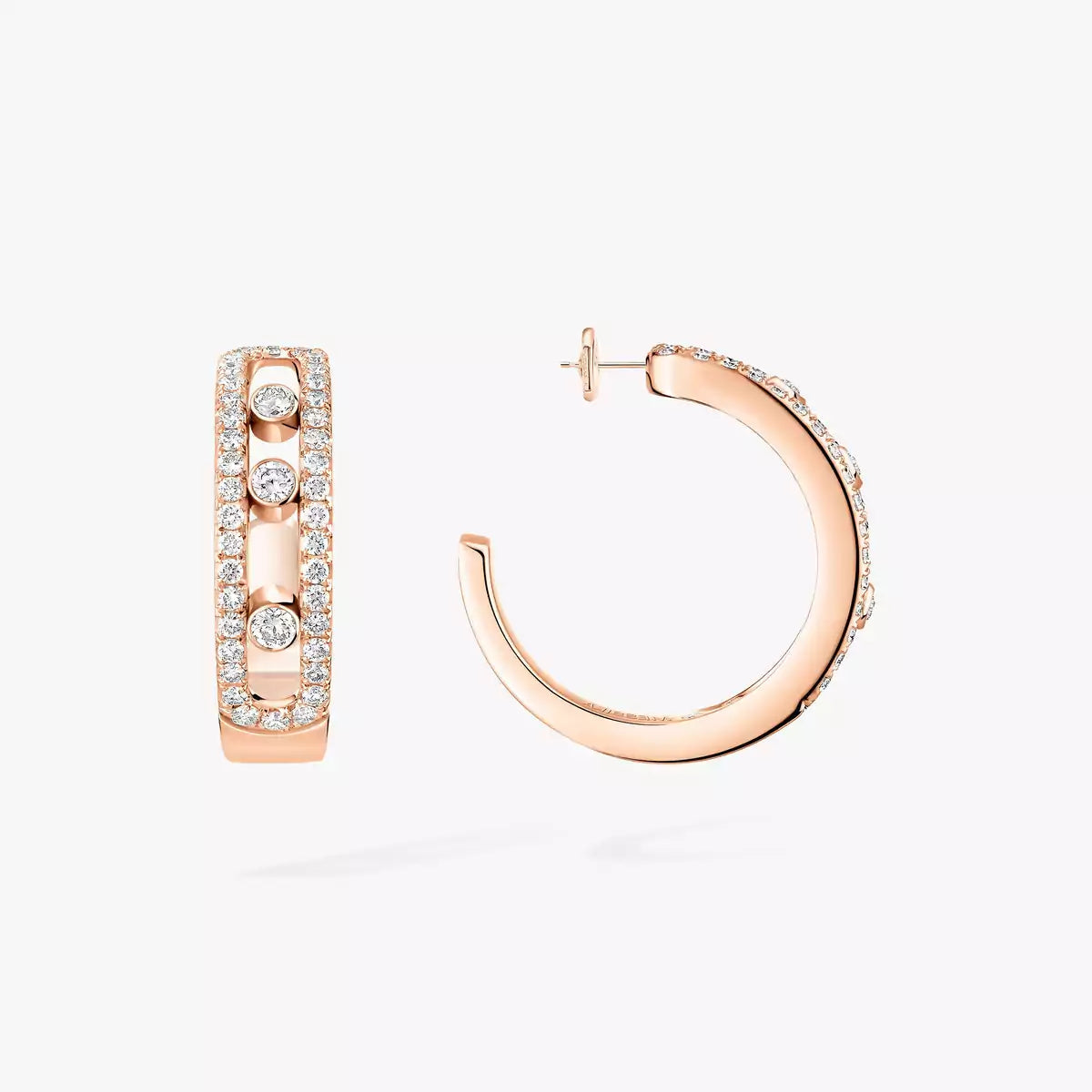 [Luxery]Diamond Pave_ Hoop Earrings Move