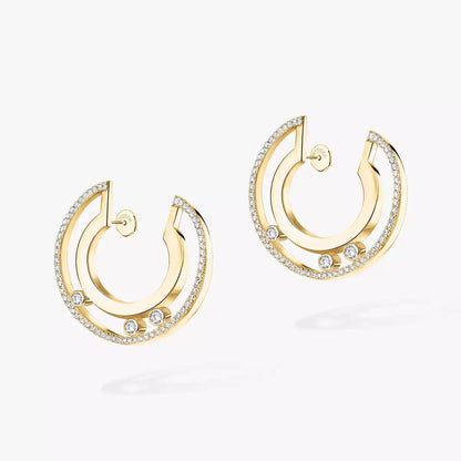 [Luxery]Move Romane Small Diamond Hoop Earrings