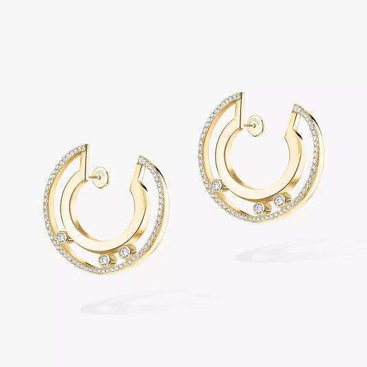 [Luxery]Move Romane Small Diamond Hoop Earrings