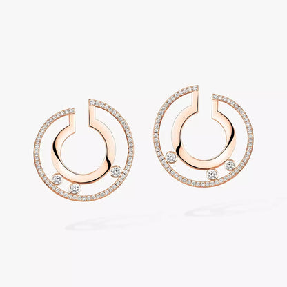 [Luxery]Move Romane Small Diamond Hoop Earrings