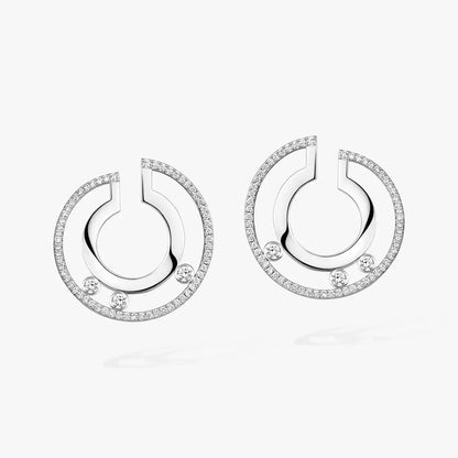 [Luxery]Move Romane Small Diamond Hoop Earrings