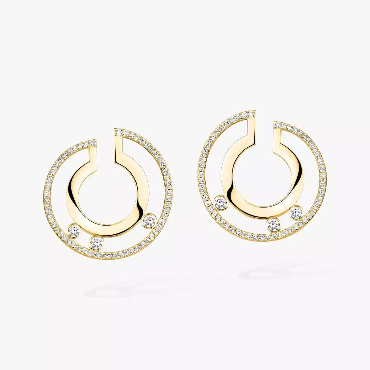[Luxery]Move Romane Small Diamond Hoop Earrings