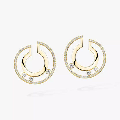 [Luxery]Move Romane Small Diamond Hoop Earrings