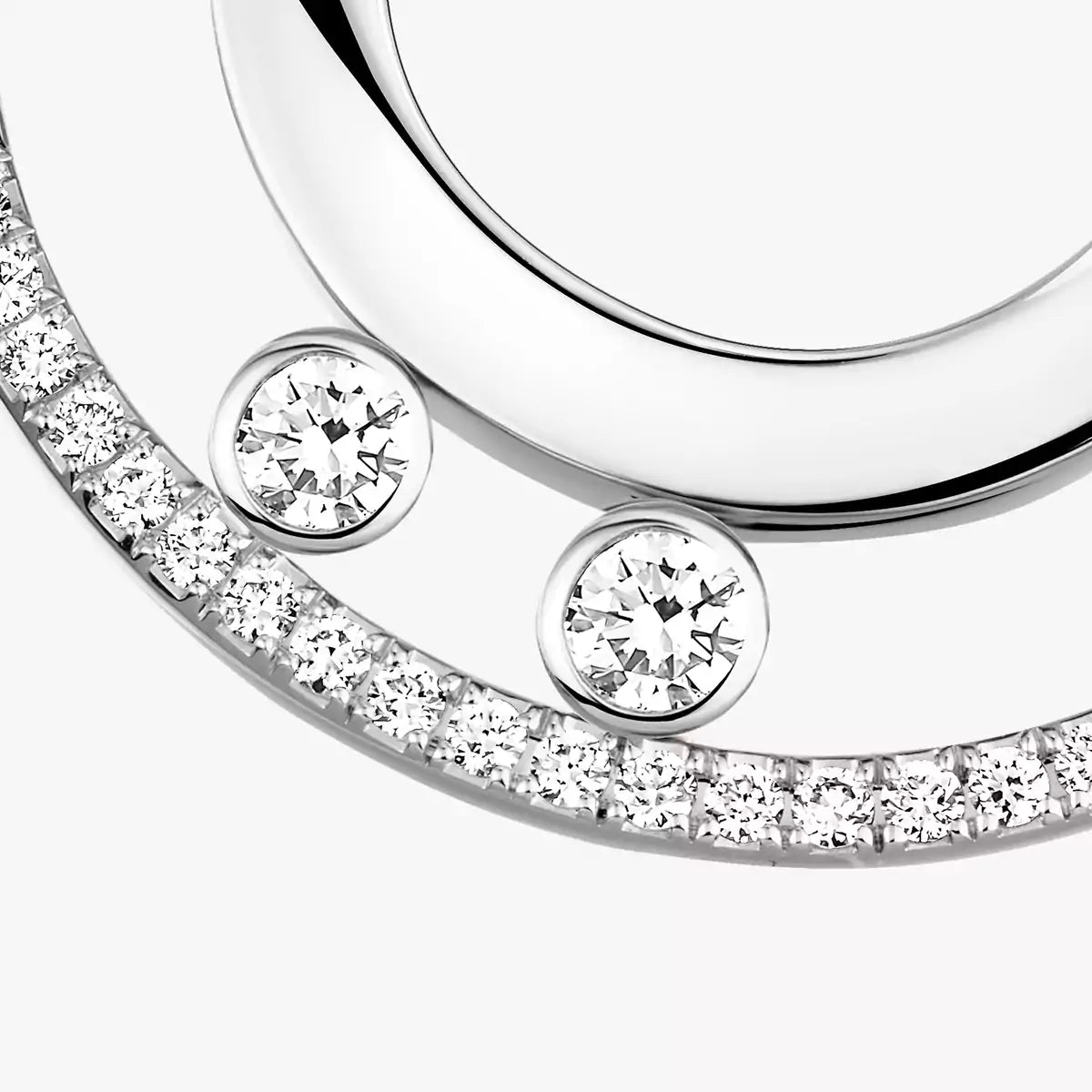 [Luxery]Move Romane Small Diamond Hoop Earrings