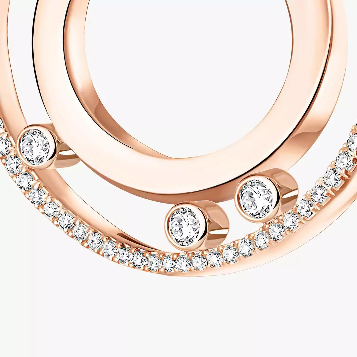 [Luxery]Move Romane Small Diamond Hoop Earrings
