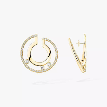 [Luxery]Move Romane Small Diamond Hoop Earrings