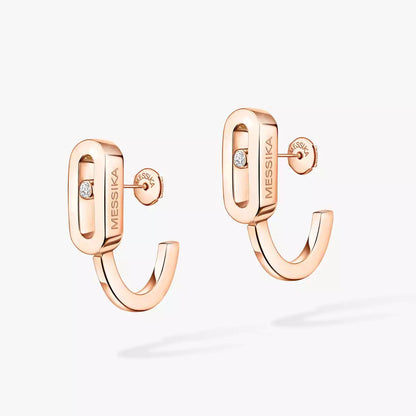 [Luxery]Diamond Mini Hoop Earrings Move Classique