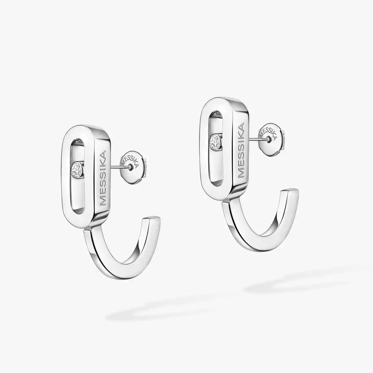 [Luxery]Diamond Mini Hoop Earrings Move Classique