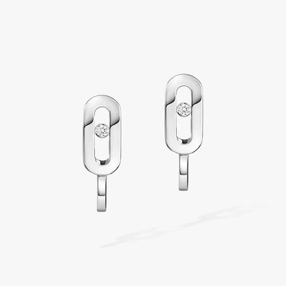 [Luxery]Diamond Mini Hoop Earrings Move Classique