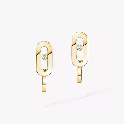 [Luxery]Diamond Mini Hoop Earrings Move Classique