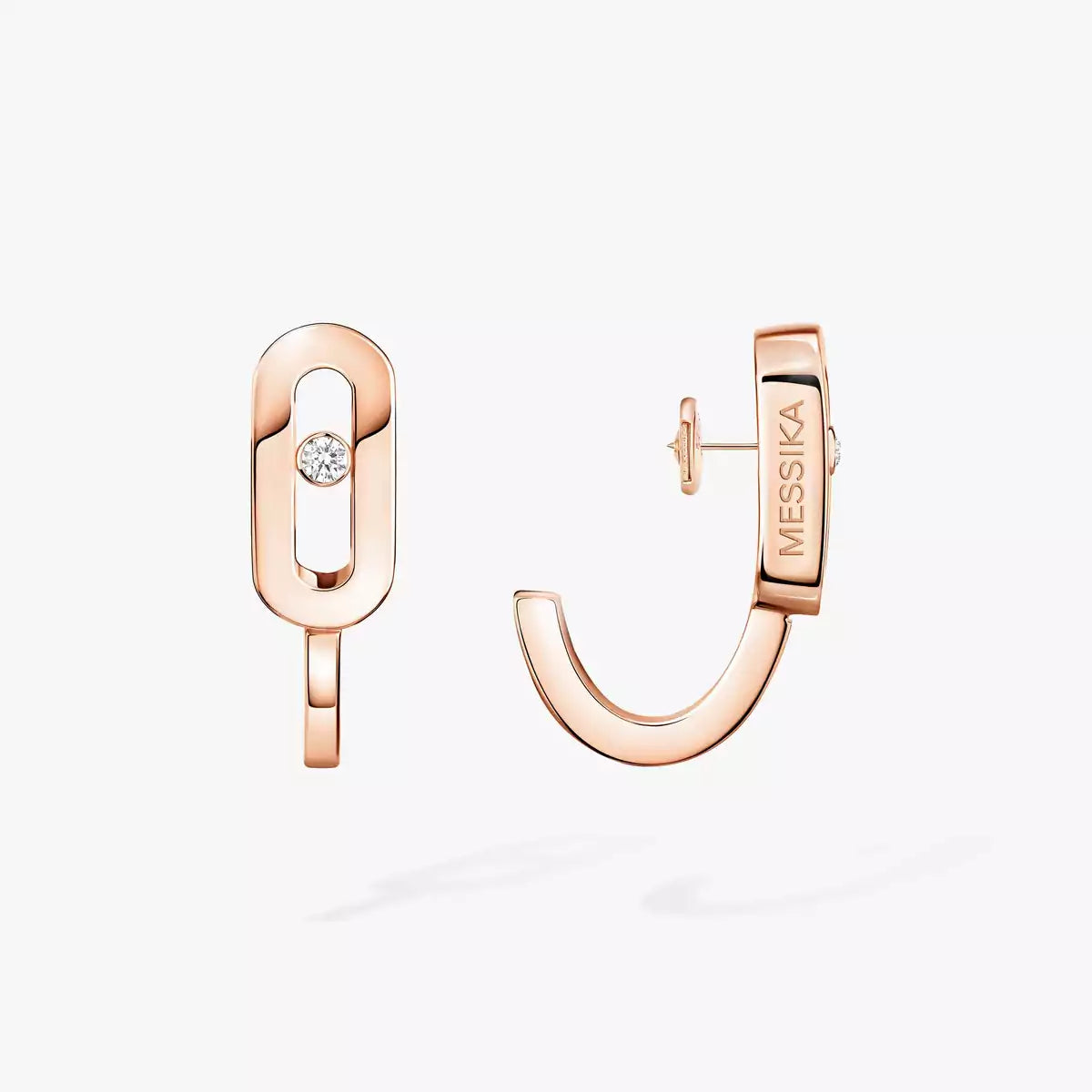 [Luxery]Diamond Mini Hoop Earrings Move Classique