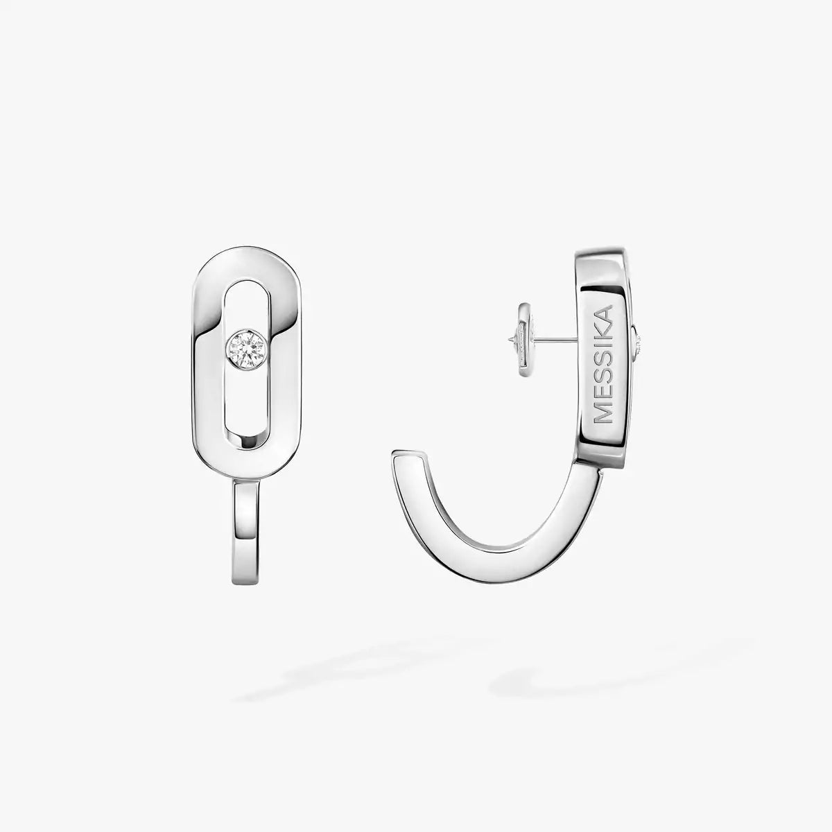 [Luxery]Diamond Mini Hoop Earrings Move Classique