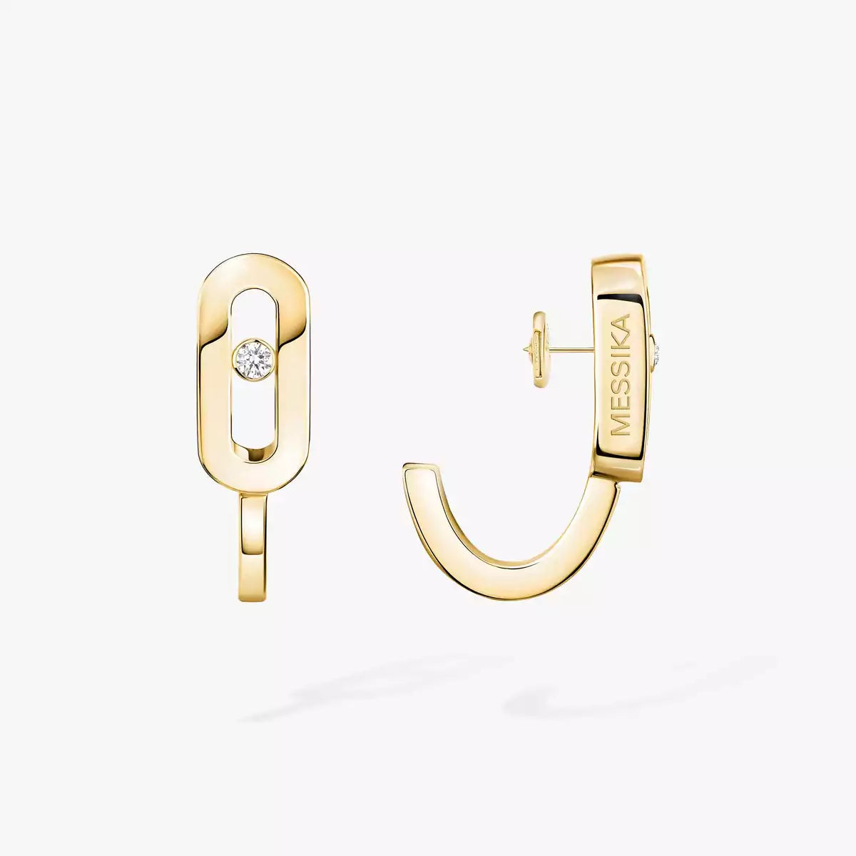 [Luxery]Diamond Mini Hoop Earrings Move Classique