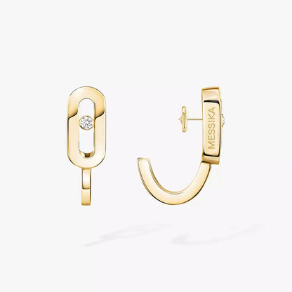 [Luxery]Diamond Mini Hoop Earrings Move Classique