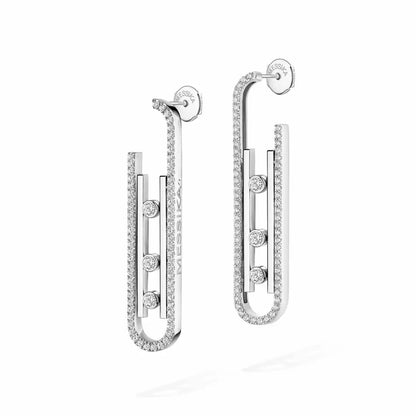 [Luxery]Diamond Pendant Earrings Move 10Th