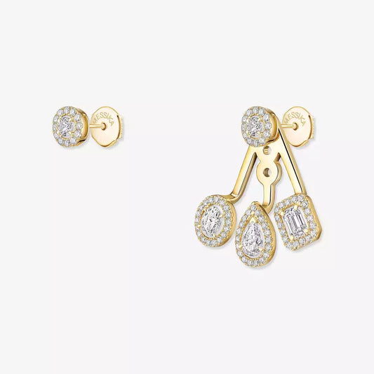 [Luxery] My Twin Trio  Diamond Earrings