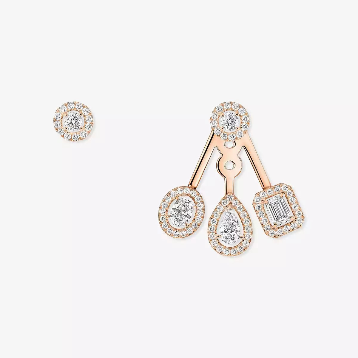 [Luxery] My Twin Trio  Diamond Earrings