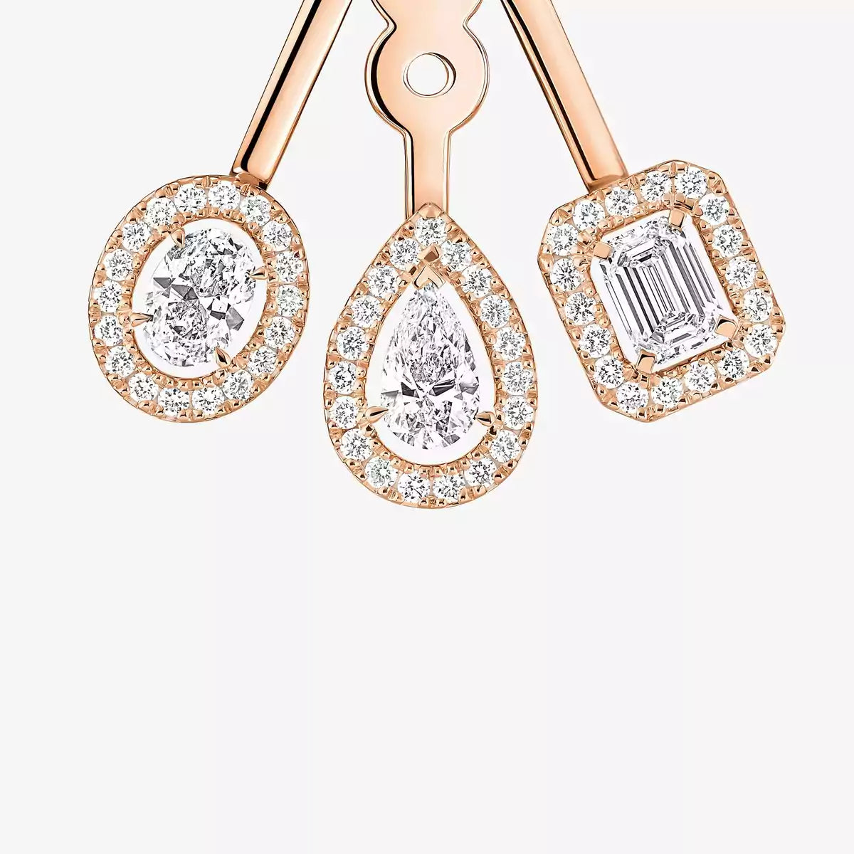 [Luxery] My Twin Trio  Diamond Earrings