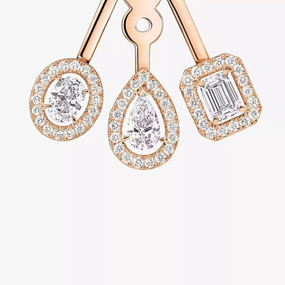 [Luxery] My Twin Trio  Diamond Earrings