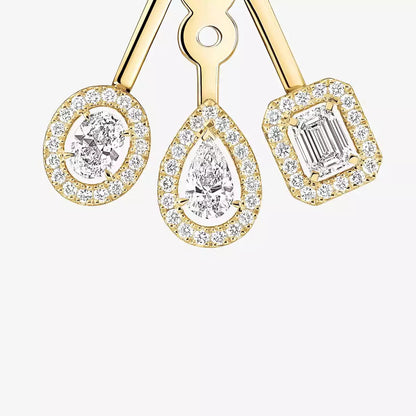 [Luxery] My Twin Trio  Diamond Earrings