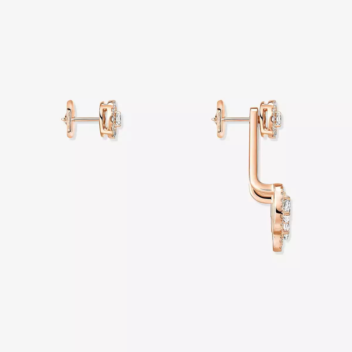 [Luxery] My Twin Trio  Diamond Earrings