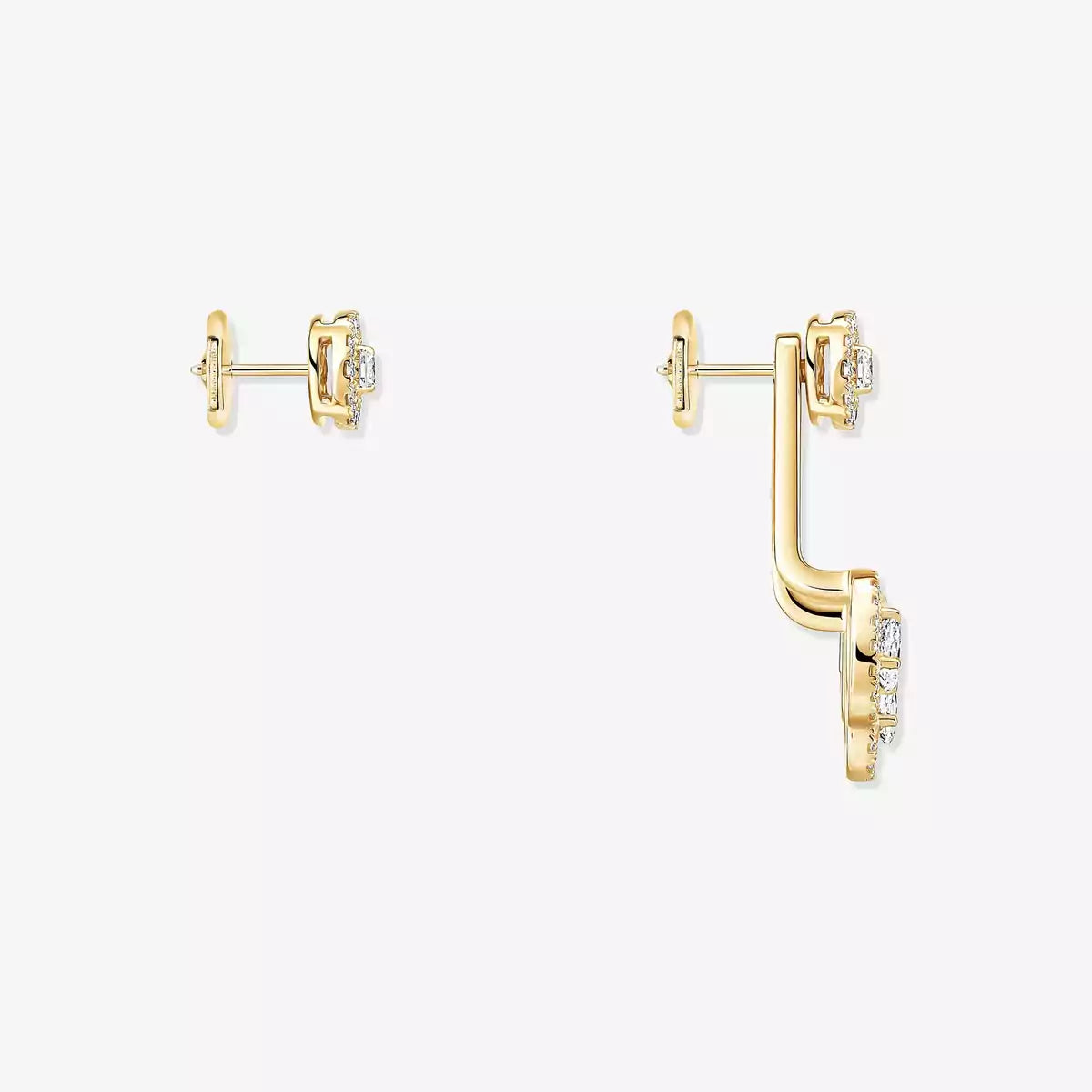 [Luxery] My Twin Trio  Diamond Earrings
