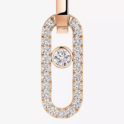 [Luxery]Move Link Diamond Earrings