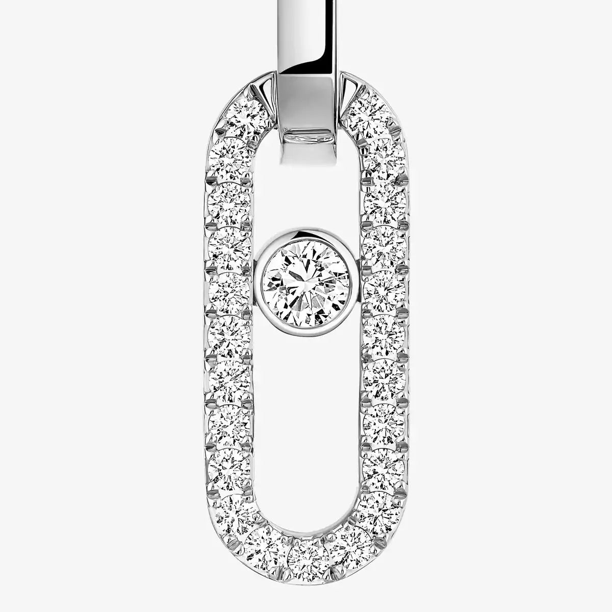 [Luxery]Move Link Diamond Earrings