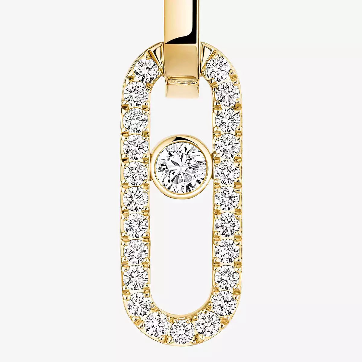 [Luxery]Move Link Diamond Earrings