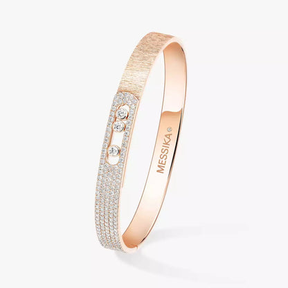[Luxery]Move Noa Ciselé half pavé bangle